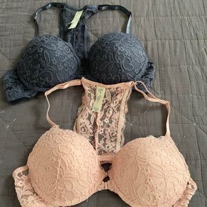 Jessica Simpson Lace Racerback Bras, Front Closure